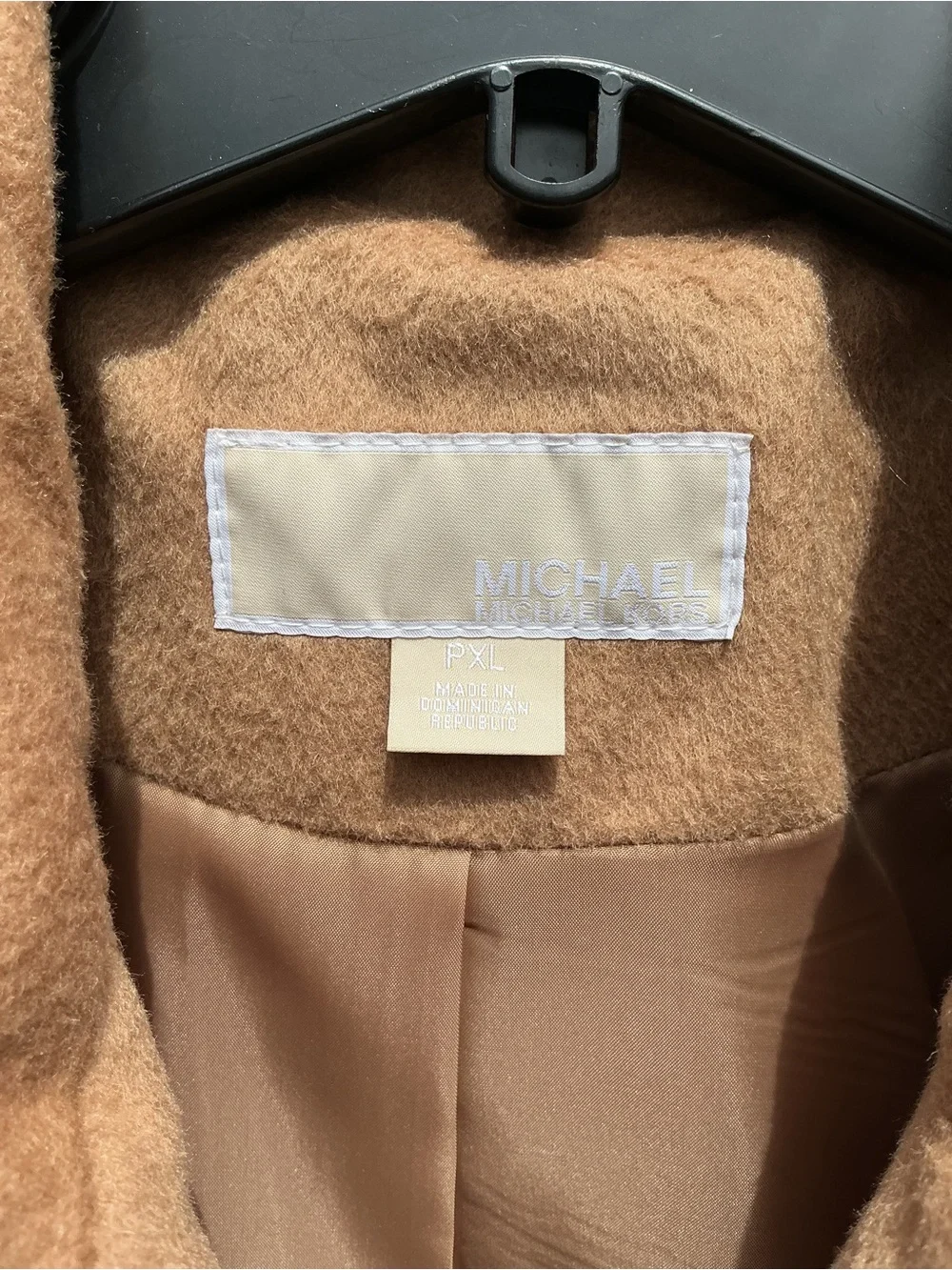 NWOT Michael Kors Classic Zip-Front Women's Coat in Camel XLP